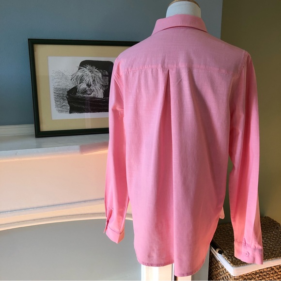 Pink Cotton-Linen Button Up Blouse - Picture 8 of 10